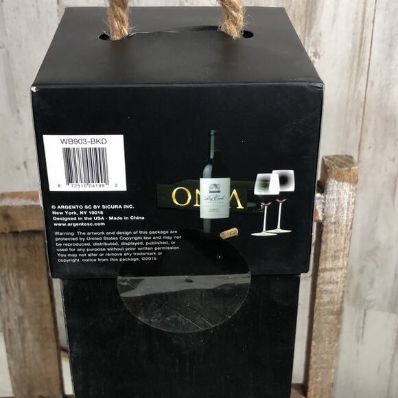 Bottled Poetry Genuine Wood Decorative Wine Box in Black NEW! - Picture 11 of 11